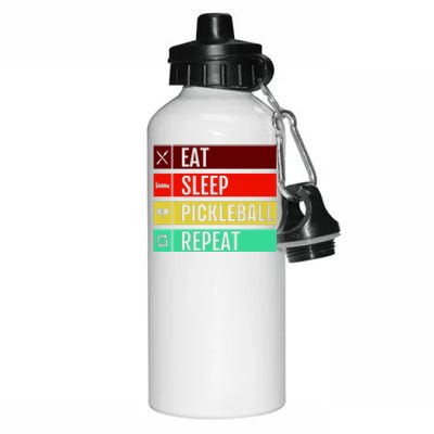 Eat Sleep Pickleball Repeat Aluminum Water Bottle 