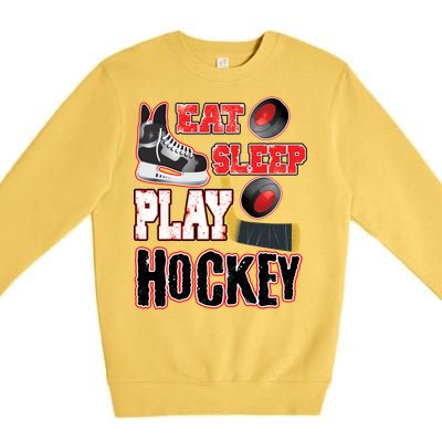 Eat Sleep Play Hockey Premium Crewneck Sweatshirt