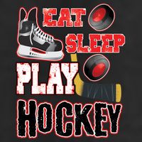 Eat Sleep Play Hockey 7 Panel Mesh Trucker Snapback Hat