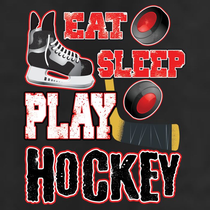Eat Sleep Play Hockey 7 Panel Mesh Trucker Snapback Hat