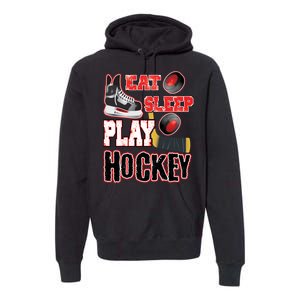 Eat Sleep Play Hockey Premium Hoodie