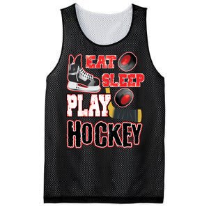 Eat Sleep Play Hockey Mesh Reversible Basketball Jersey Tank