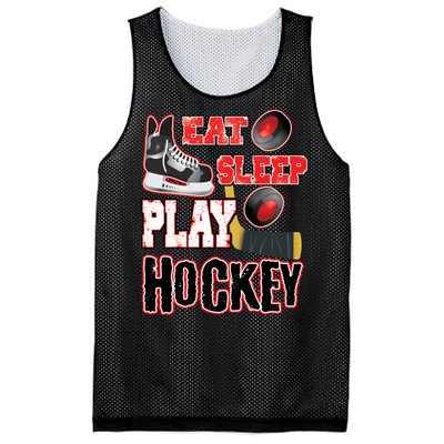 Eat Sleep Play Hockey Mesh Reversible Basketball Jersey Tank