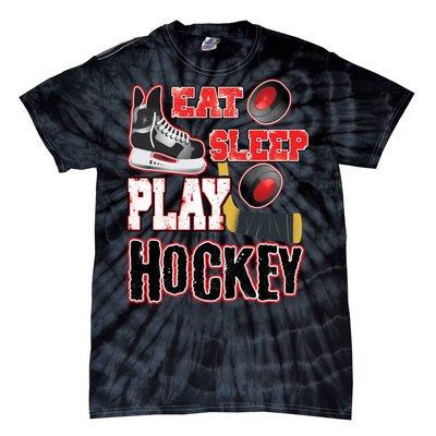 Eat Sleep Play Hockey Tie-Dye T-Shirt