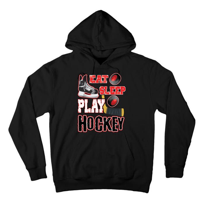 Eat Sleep Play Hockey Tall Hoodie