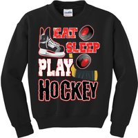 Eat Sleep Play Hockey Kids Sweatshirt