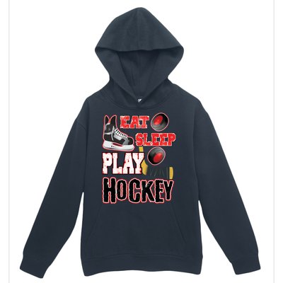 Eat Sleep Play Hockey Urban Pullover Hoodie