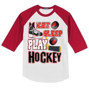 Eat Sleep Play Hockey Kids Colorblock Raglan Jersey