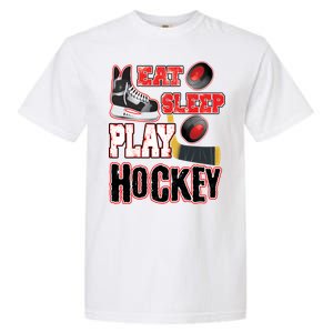 Eat Sleep Play Hockey Garment-Dyed Heavyweight T-Shirt