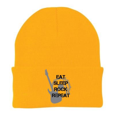 Eat Sleep Rock Repeat Knit Cap Winter Beanie