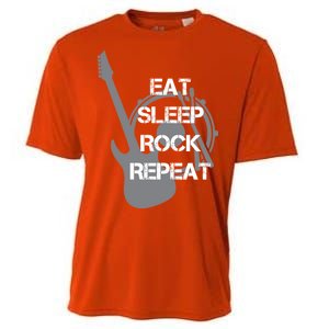 Eat Sleep Rock Repeat Cooling Performance Crew T-Shirt