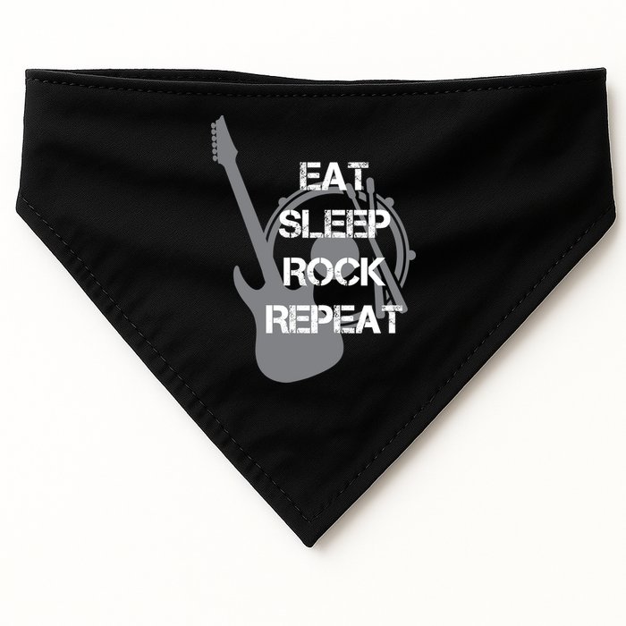 Eat Sleep Rock Repeat USA-Made Doggie Bandana