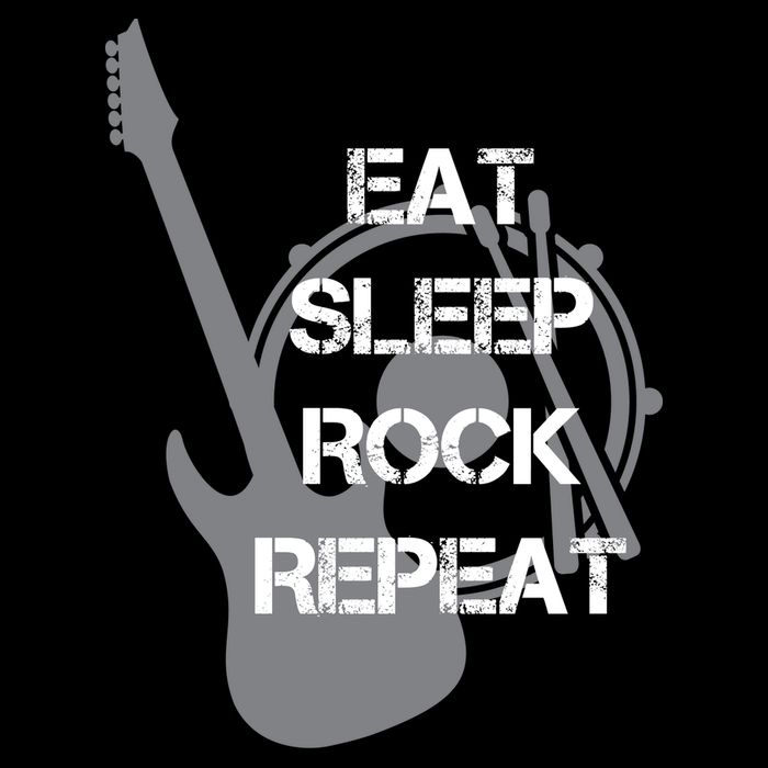 Eat Sleep Rock Repeat USA-Made Doggie Bandana
