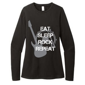 Eat Sleep Rock Repeat Womens CVC Long Sleeve Shirt