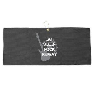 Eat Sleep Rock Repeat Large Microfiber Waffle Golf Towel