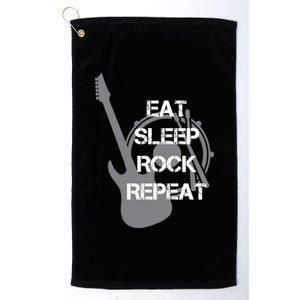 Eat Sleep Rock Repeat Platinum Collection Golf Towel