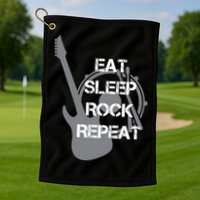 Eat Sleep Rock Repeat Golf Towel