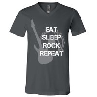 Eat Sleep Rock Repeat V-Neck T-Shirt