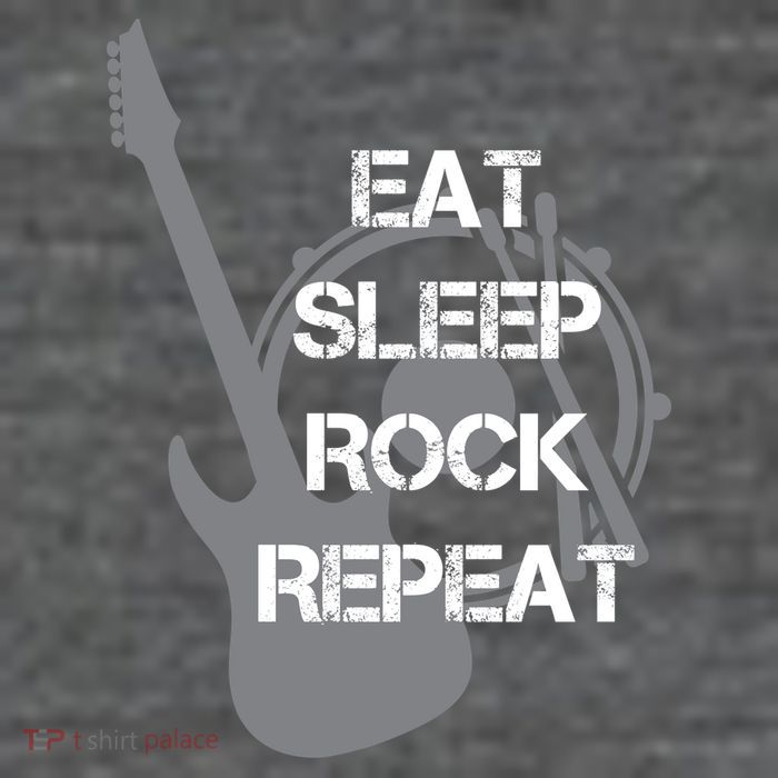 Eat Sleep Rock Repeat 7-Panel Snapback Hat