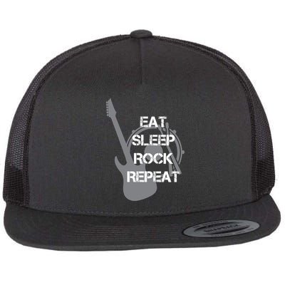 Eat Sleep Rock Repeat Flatbill Hat