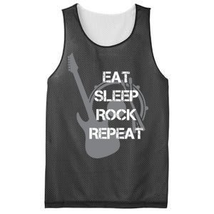 Eat Sleep Rock Repeat Mesh Reversible Basketball Jersey Tank