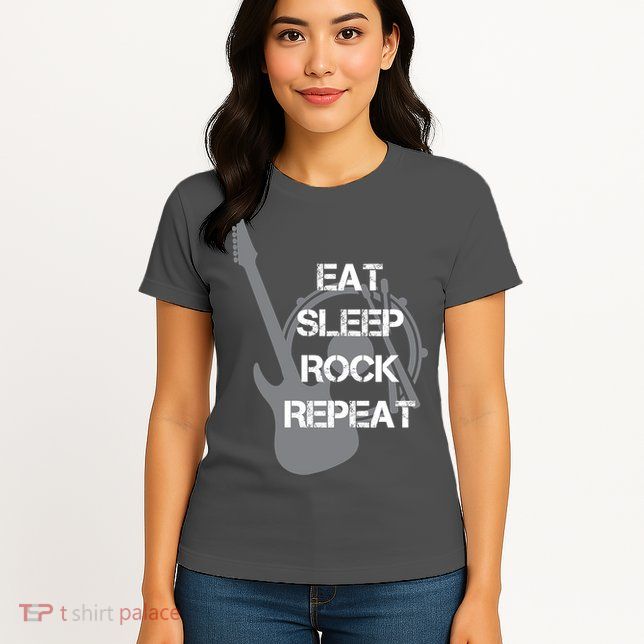 Eat Sleep Rock Repeat Womens T-Shirt