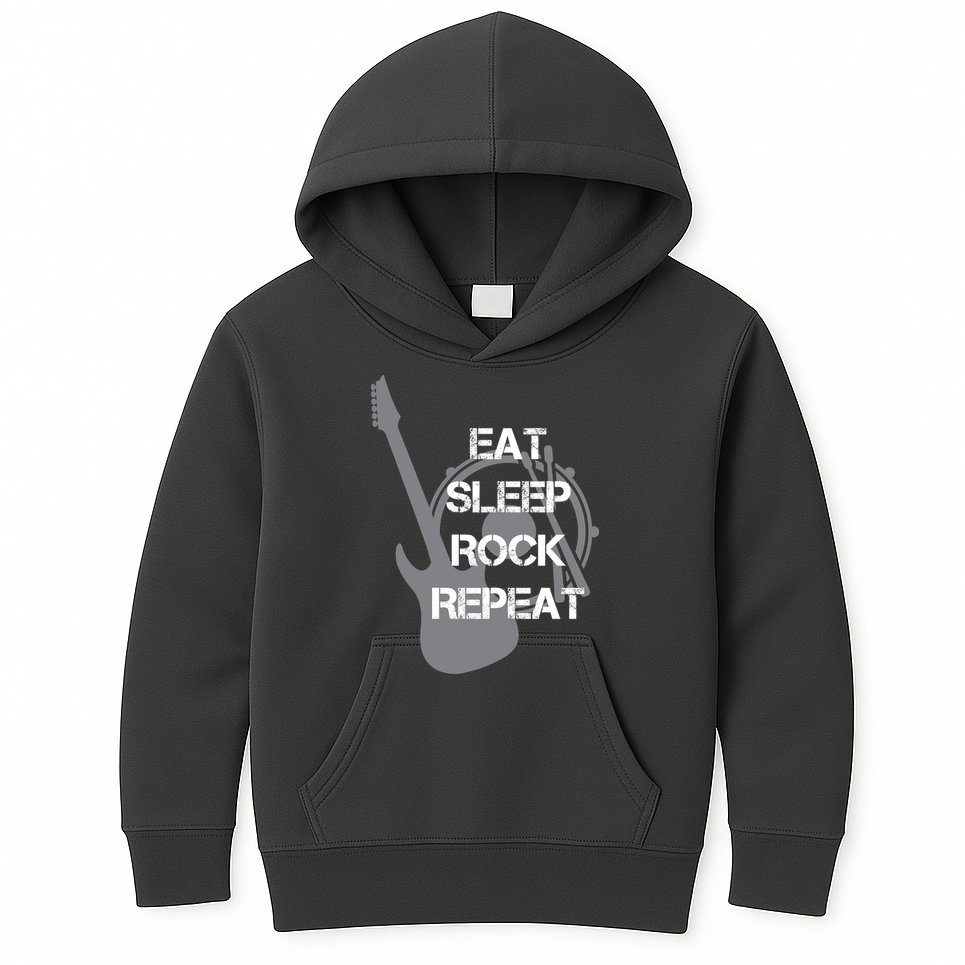 Eat Sleep Rock Repeat Kids Hoodie