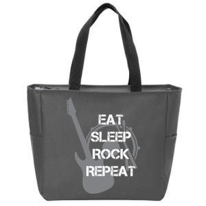 Eat Sleep Rock Repeat Zip Tote Bag