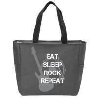 Eat Sleep Rock Repeat Zip Tote Bag