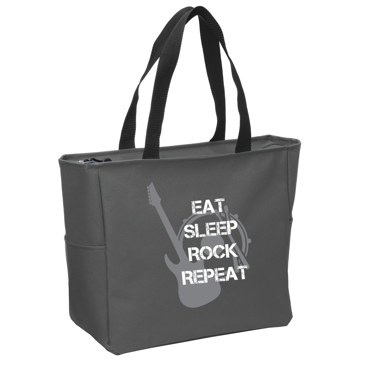 Eat Sleep Rock Repeat Zip Tote Bag