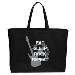 Eat Sleep Rock Repeat Cotton Canvas Jumbo Tote