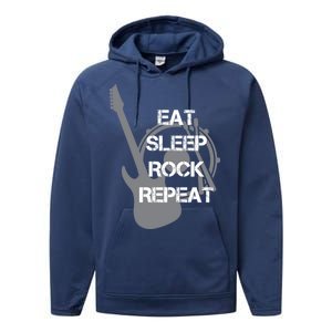 Eat Sleep Rock Repeat Performance Fleece Hoodie