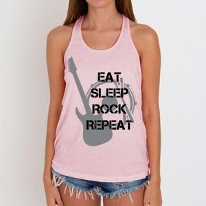 Eat Sleep Rock Repeat Women's Knotted Racerback Tank