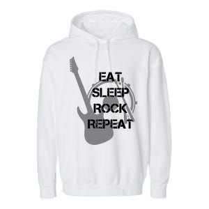 Eat Sleep Rock Repeat Garment-Dyed Fleece Hoodie