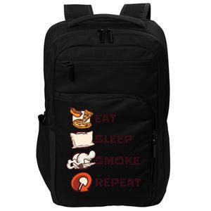 Eat Sleep Smoke Repeat Impact Tech Backpack