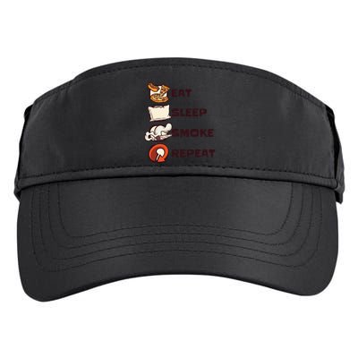 Eat Sleep Smoke Repeat Adult Drive Performance Visor