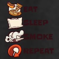 Eat Sleep Smoke Repeat Adult Drive Performance Visor