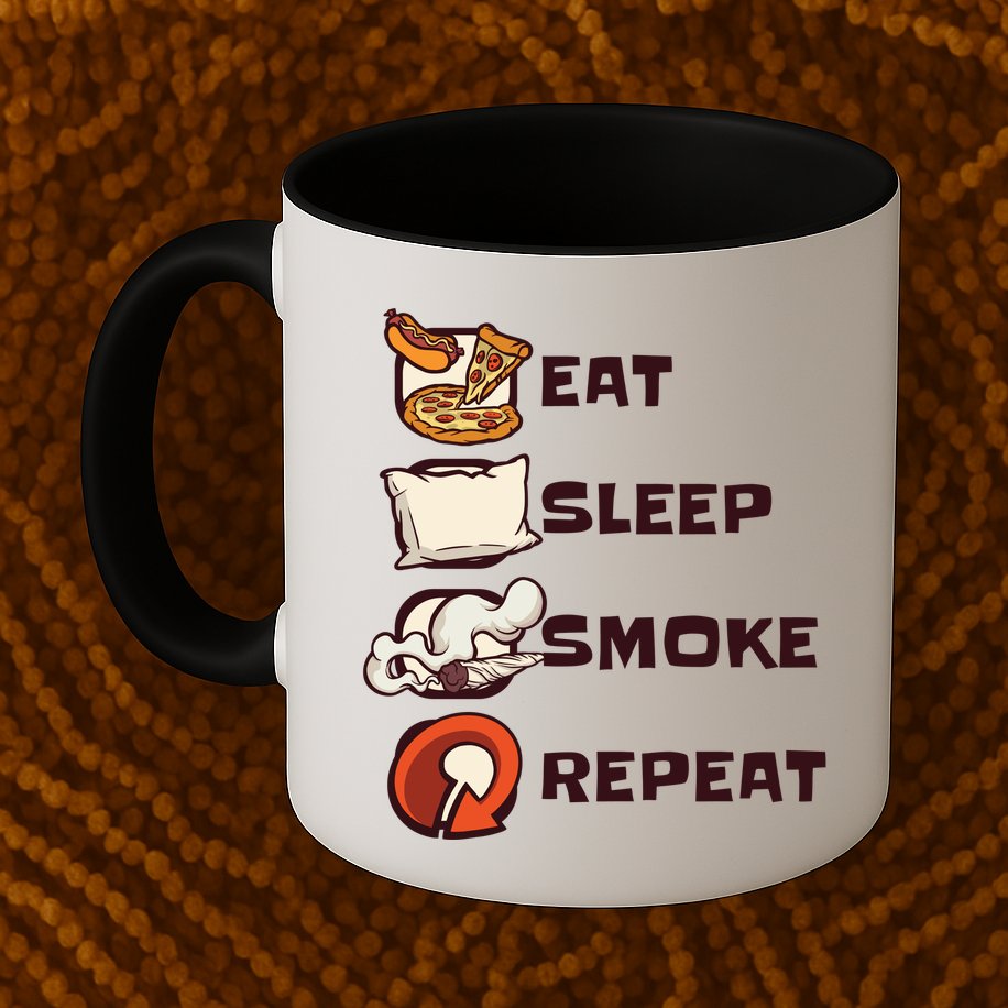 Eat Sleep Smoke Repeat Mug