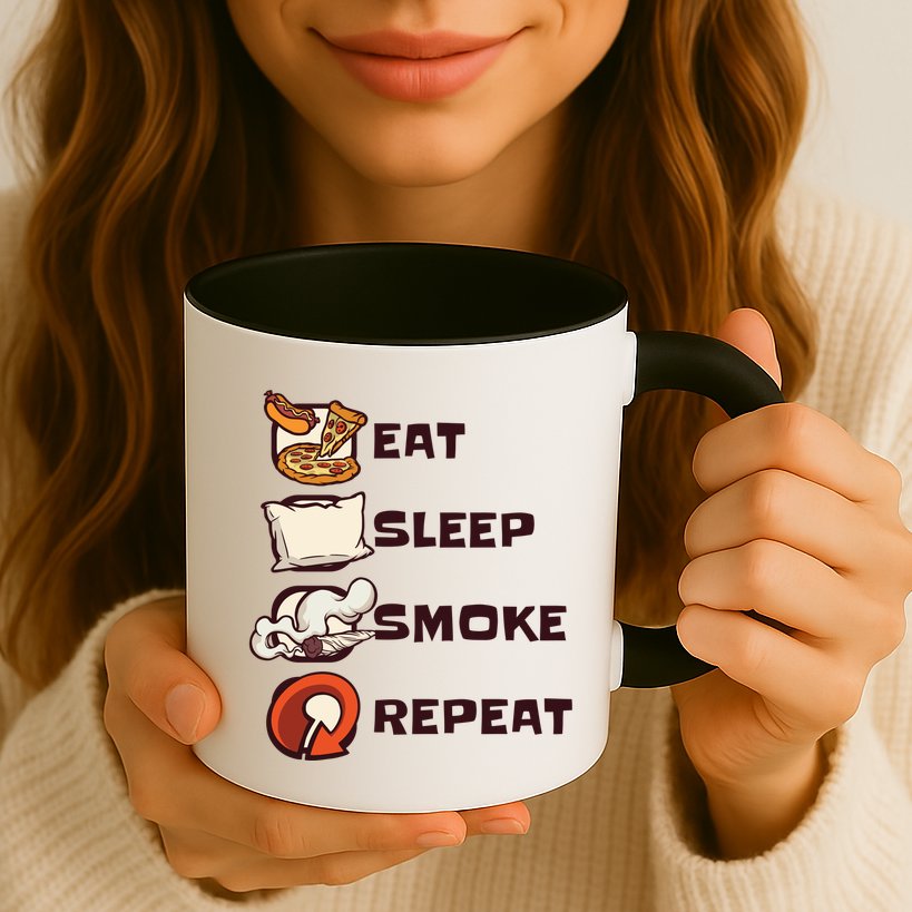 Eat Sleep Smoke Repeat Mug