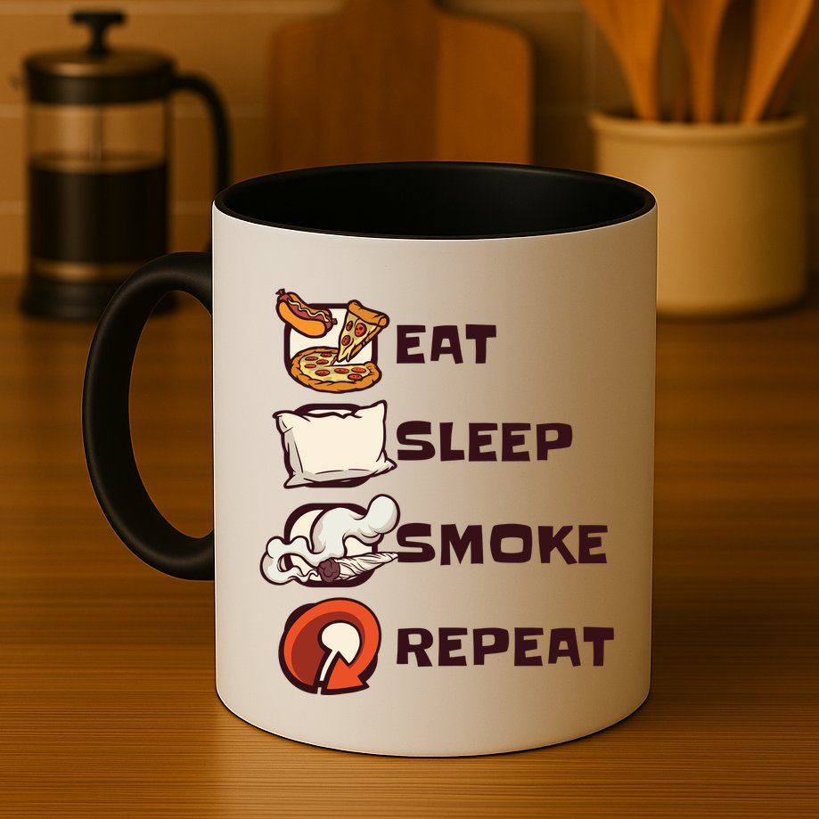 Eat Sleep Smoke Repeat Mug