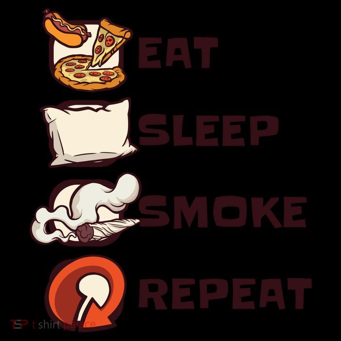Eat Sleep Smoke Repeat Flatbill Hat