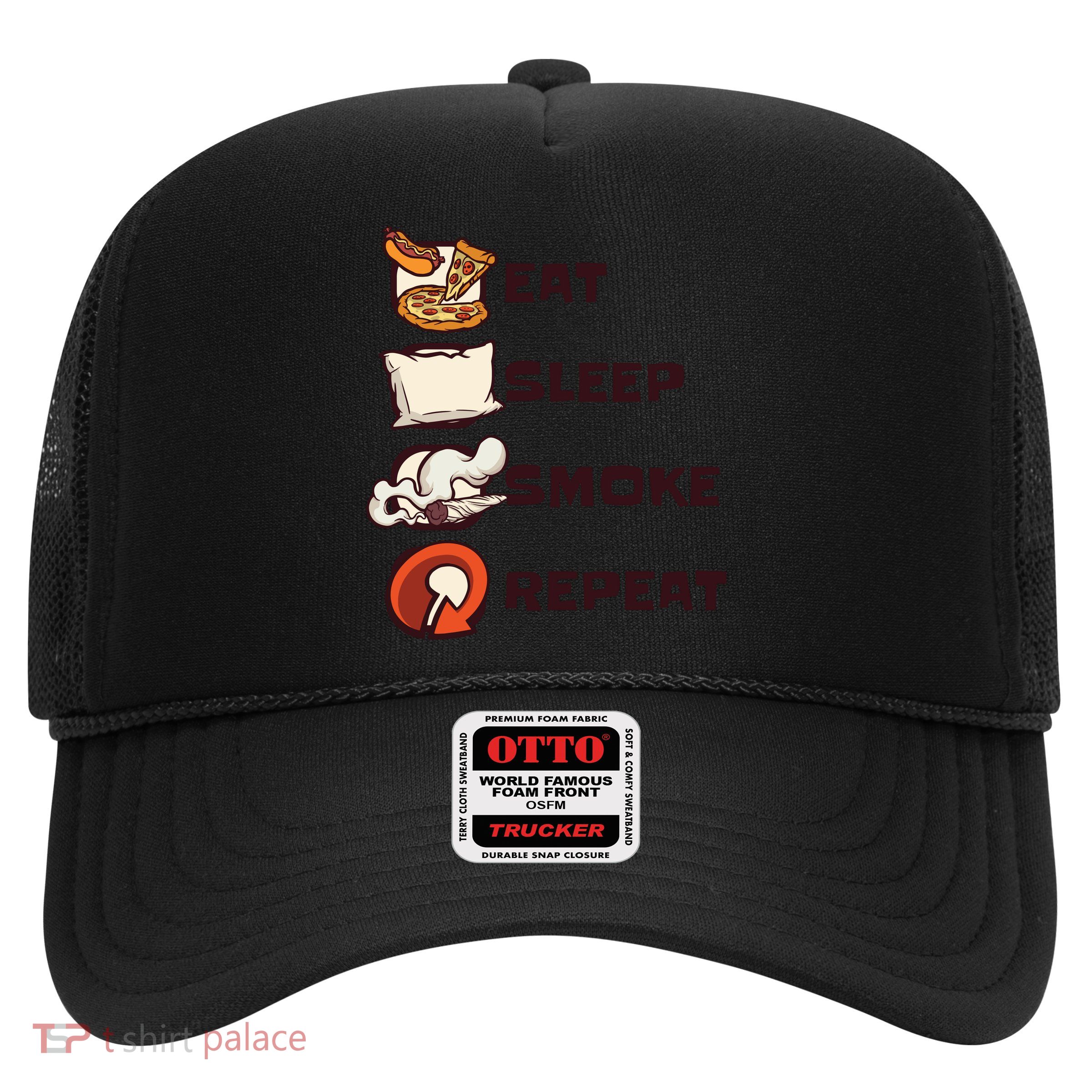 Eat Sleep Smoke Repeat Trucker Hat
