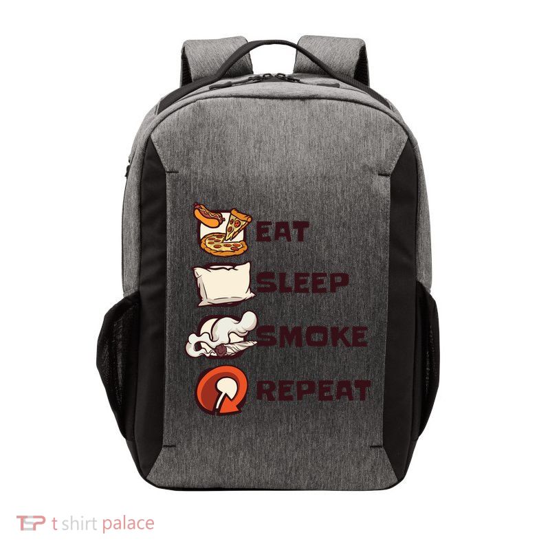 Eat Sleep Smoke Repeat Vector Backpack