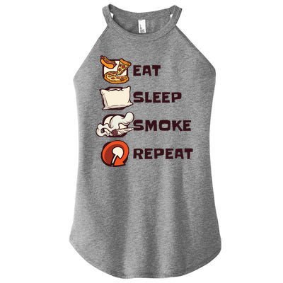 Eat Sleep Smoke Repeat Women’s Perfect Tri Rocker Tank