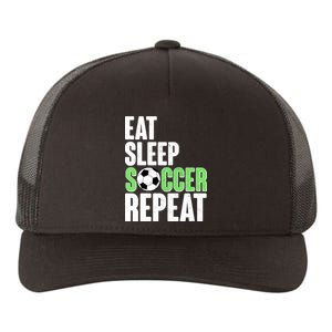 Eat Sleep Soccer Repeat Yupoong Adult 5-Panel Trucker Hat