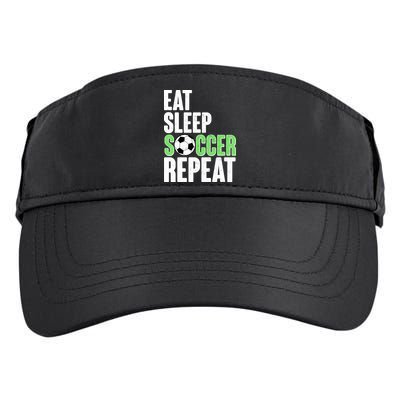 Eat Sleep Soccer Repeat Adult Drive Performance Visor