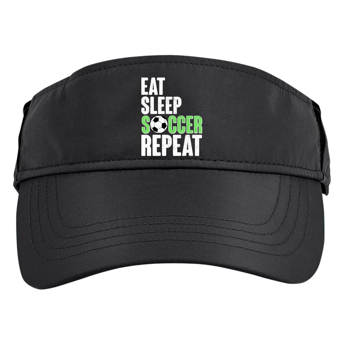 Eat Sleep Soccer Repeat Adult Drive Performance Visor