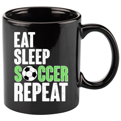 Eat Sleep Soccer Repeat 11oz C Handle Ceramic Mug