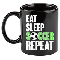Eat Sleep Soccer Repeat 11oz C Handle Ceramic Mug