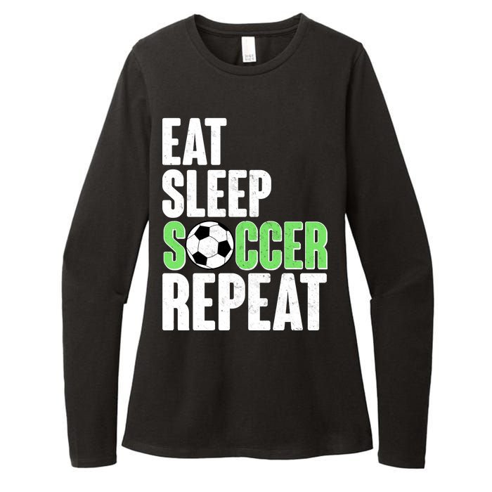 Eat Sleep Soccer Repeat Womens CVC Long Sleeve Shirt